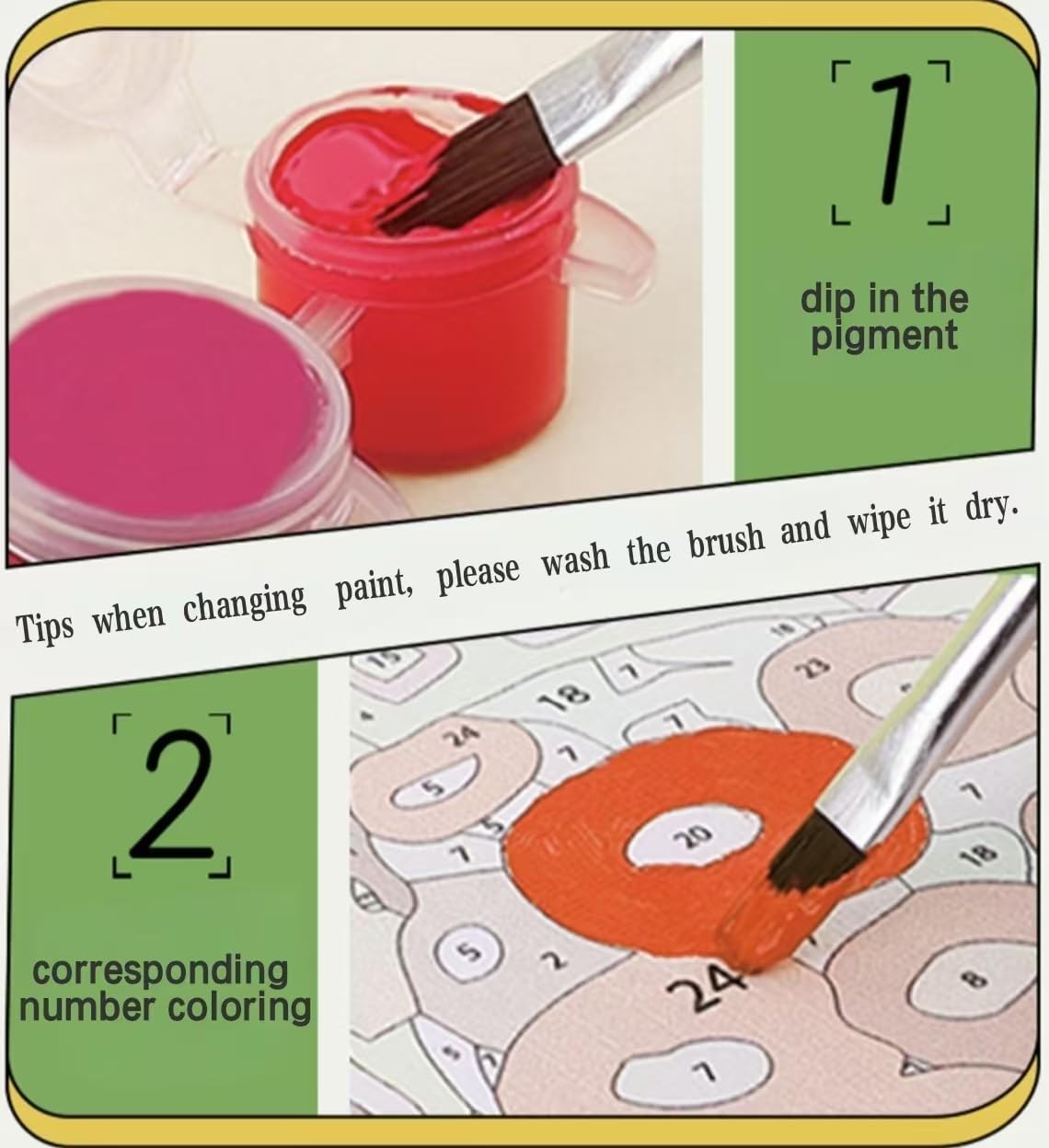HULDFRDA Paint by Numbers Cute Sea Otter with Flower Adult Paint by Number Kits DIY Adults' Paint-by-Number Kits Color by Numbers Adult Paint by Numbers Painting Kits Without Frame. 16 x20 Inch
