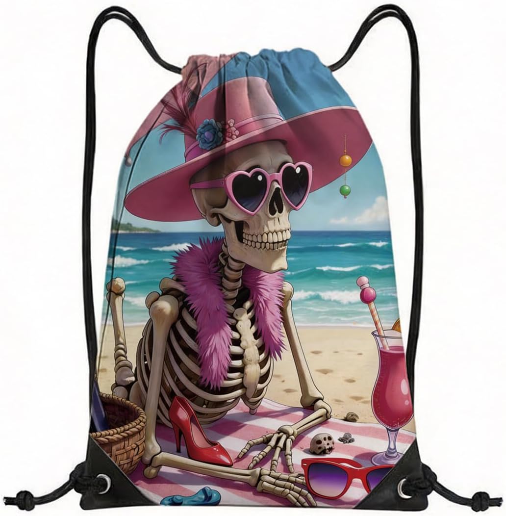 Amazon.com | Mermaid Drawstring Backpack. Ocean Scale Purple & Pink Beach Bag for Women. Be a Mermaid & Make Waves Portable Cinch Sacks. Waterproof Travel Gym Sports Storage Pack. Sea Birthday Gift | Drawstring Bags