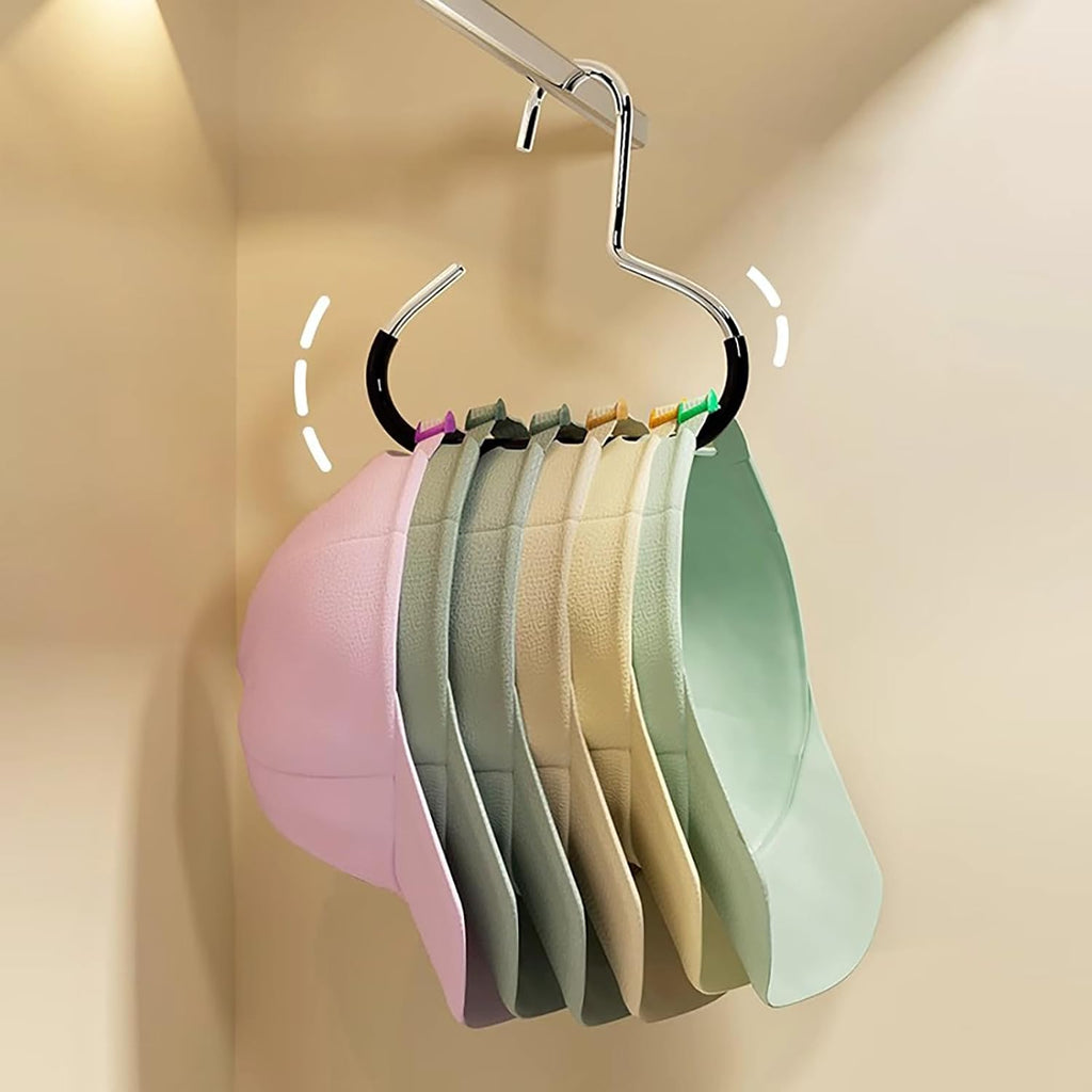 2 Pack Hat Organizer for Baseball Caps. Hat Rack for Caps Scar Handbag Stainless Steel Hat Hangers for Closet