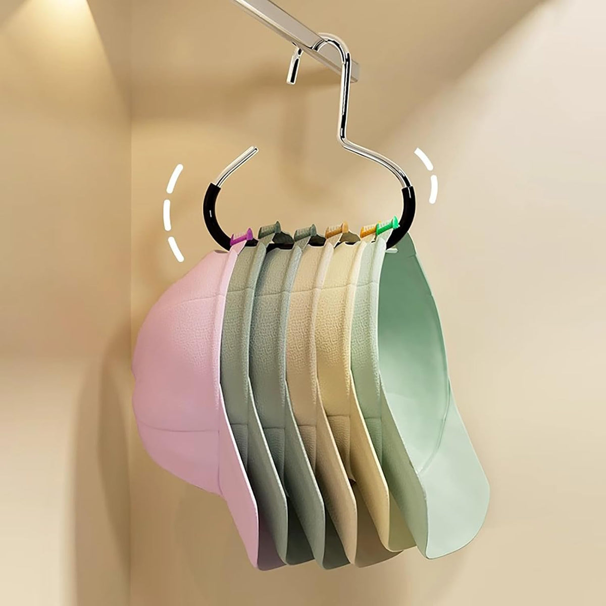 2 Pack Hat Organizer for Baseball Caps. Hat Rack for Caps Scar Handbag Stainless Steel Hat Hangers for Closet