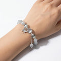 Cat Eye Stone Bracelet for Women. Gray Crystal Butterfly Design Bracelet. Crystal Stone Jewelry Gift for Women Men Family Friends