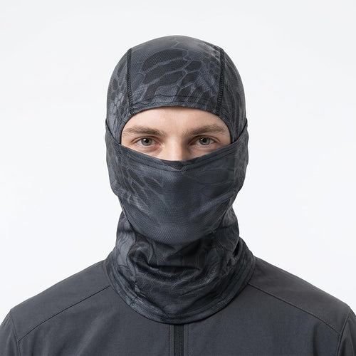 1 Pcs Unisex Summer Sun Protection Balaclava Breathable Elastic Full Face Mask for Cycling Running Hiking Fishing (Black Python) at Amazon Men's Clothing store