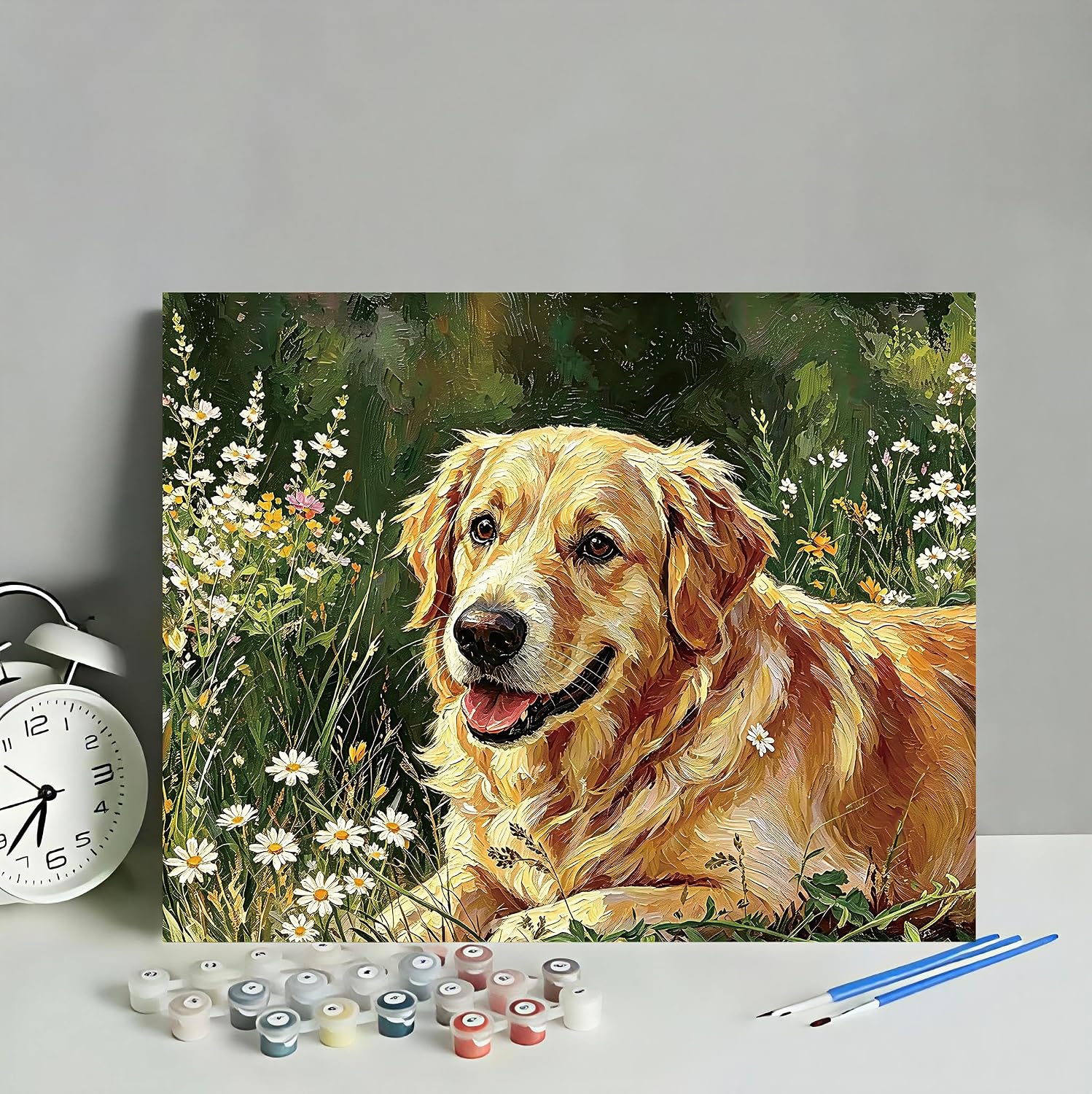 Paint by Numbers Cute Sea Otter with Flower Adult Paint by Number Kits DIY Adults' Paint-by-Number Kits Color by Numbers Adult Paint